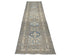 11 Ft Gray Kazak Afghan Hand Knotted Geometric Wool Runner Rug